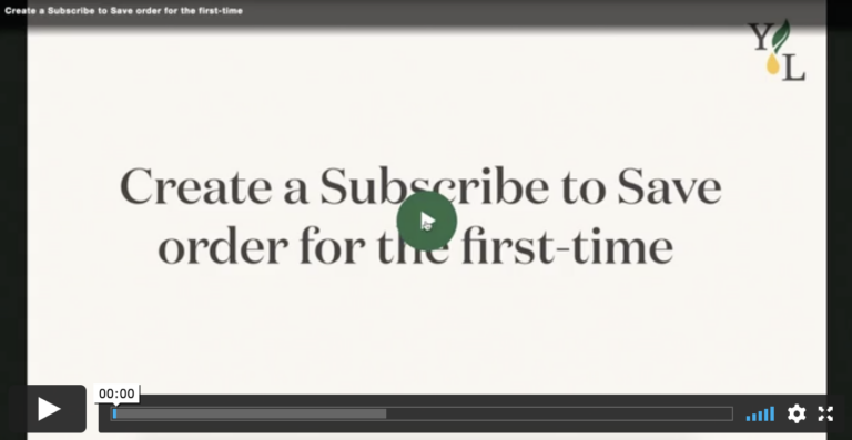 Create A Subscribe To Save Order For The First Time