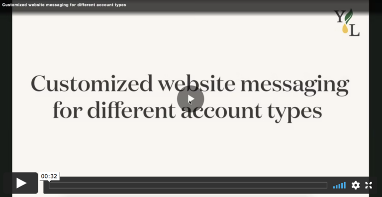 Customized Website Messaging For Different Account Types