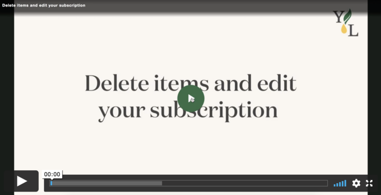 Delete Items And Edit Your Subscription