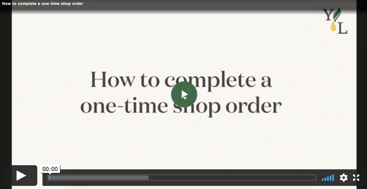 How To Complete A One Time Shop Order
