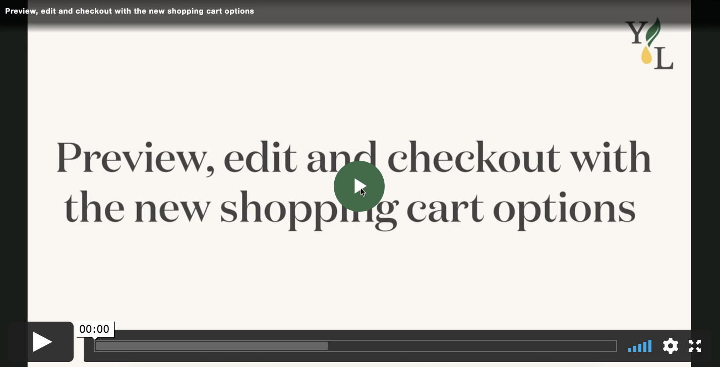 Preview, Edit & Checkout With The New Shopping Cart Options