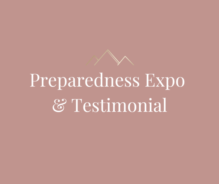 Preparedness Expo & Testimonial