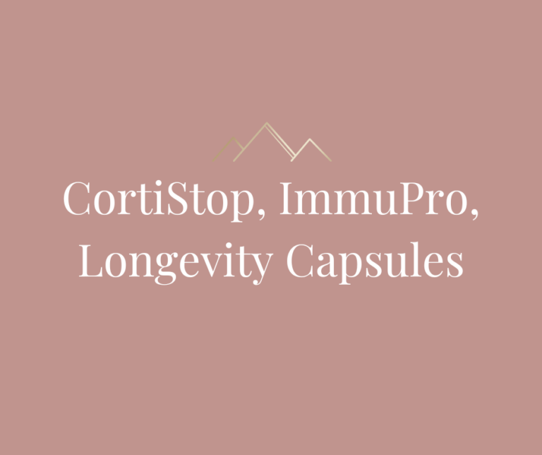 CortiStop, ImmuPro, Longevity Capsules