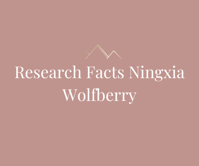 Research Facts Ningxia Wolfberry