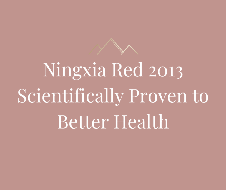 Ningxia Red 2013 Scientifically Proven to Better Health