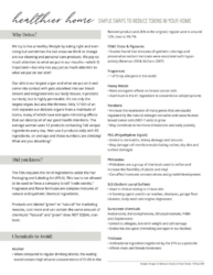 Healthier Home Detox Handout