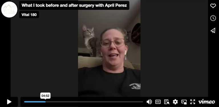 What I Took Before & After Surgery
