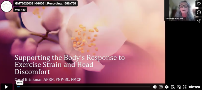 Supporting the Body’s Response to Exercise Strain & Head Discomfort