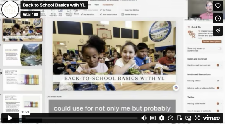 Back to School Basics with YL